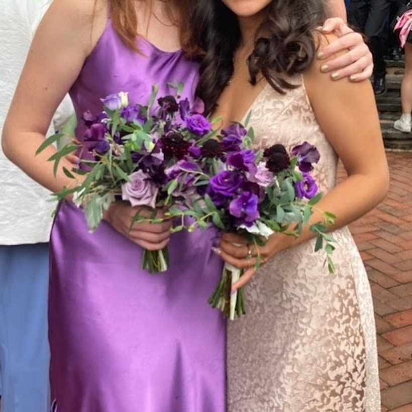 open lace back dress Petite Prom Bouquet